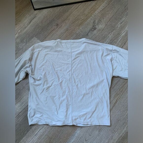 Old Navy Running Workout Athleisure Top Gray Lightweight Cinch Waist Size S Tall - Picture 8 of 9